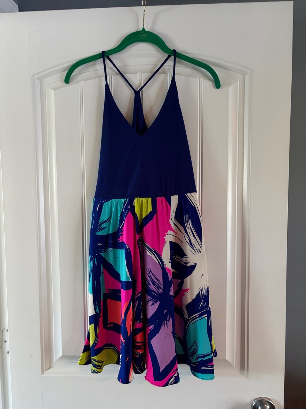 Alice & Trixie Deep Blue Knit & Silk Dress